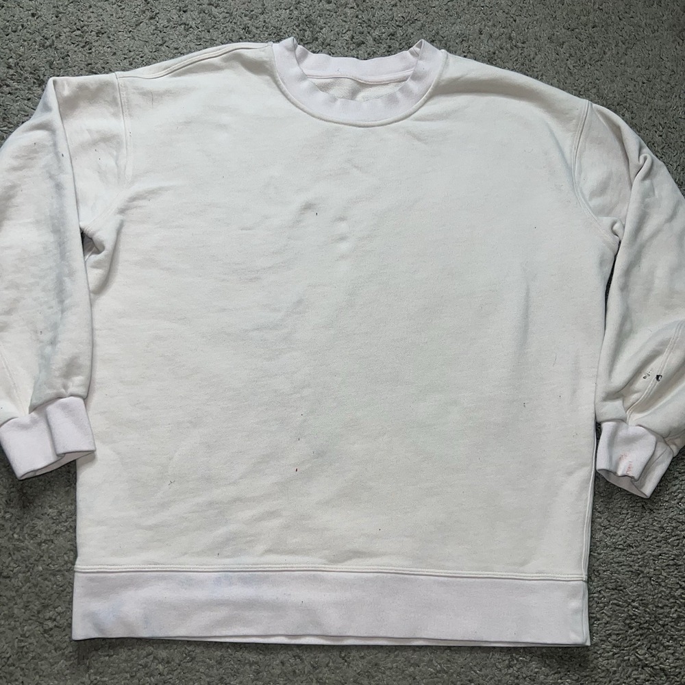 Lululemon Softstream Perfectly Oversized Cropped Crew Women's Size M Peach - Picture 2 of 6